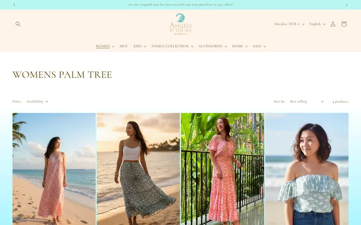/collections/womens-palm-tree — Angels by the Sea Hawaii