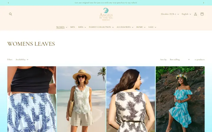 /collections/womens-leaves — Angels by the Sea Hawaii