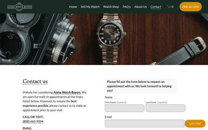 /contact — Aloha Watch Buyers