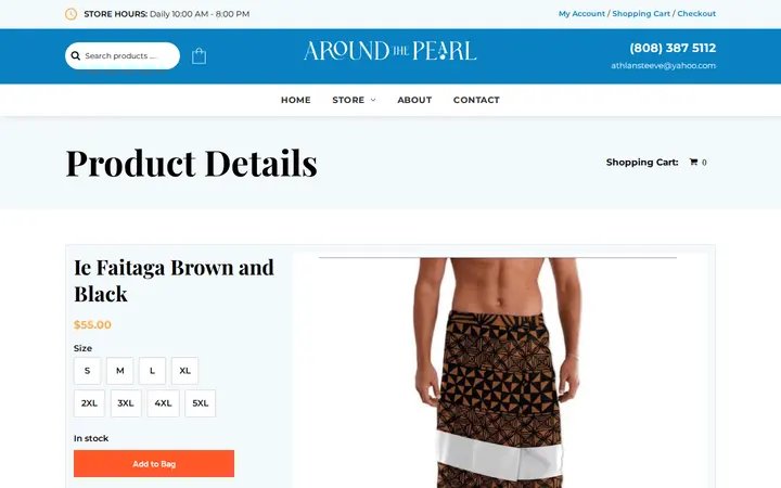 /product/Ie-Faitaga-Brown-and-Black — Around The Pearl