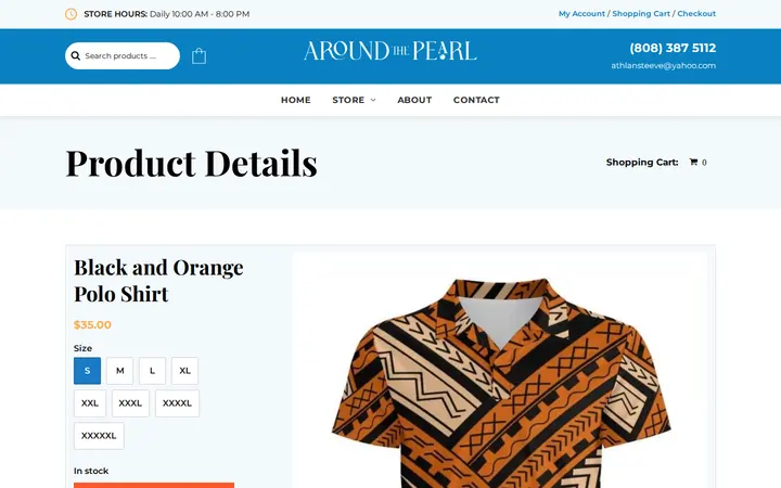 /product/Black-and-Orange-Polo-Shirt — Around The Pearl