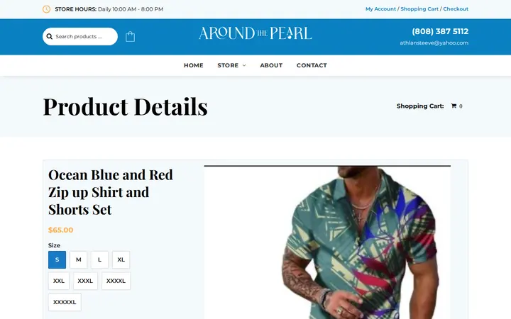 /product/Ocean-Blue-and-Red-Zip-up-Shirt-and-Shorts-Set — Around The Pearl