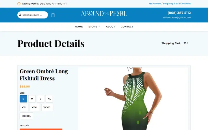 /product/Green-Ombre-Long-Fishtail-Dress — Around The Pearl
