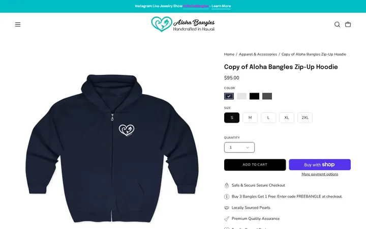 /collections/apparel-stickers/products/copy-of-aloha-bangles-zip-up-hoodie — Aloha Bangles