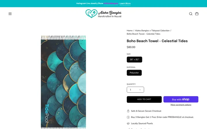 /collections/aloha-bangles-x-tidepool-collection/products/boho-beach-towel-celestial-tides — Aloha Bangles