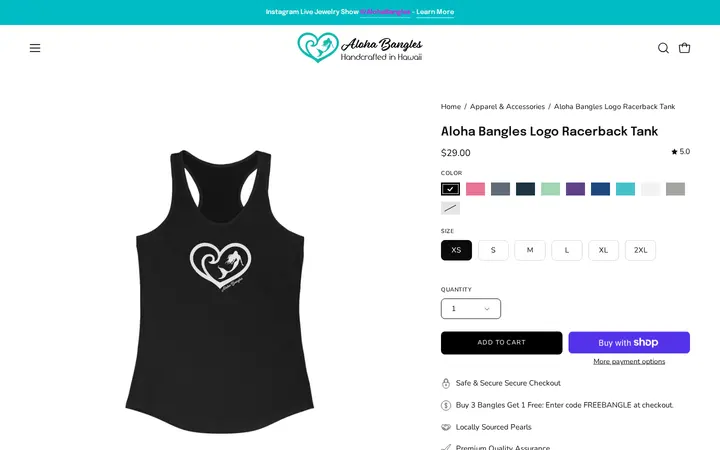 /collections/apparel-stickers/products/aloha-bangles-logo-racerback-tank — Aloha Bangles