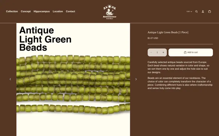 /products/light-green-beads — ALOHA Reminiscence Hawaii