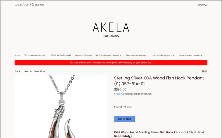/collections/alamea-collection/products/koa-wood-inlaid-sterling-silver-fish-hook-pendant — Akela Jewelry