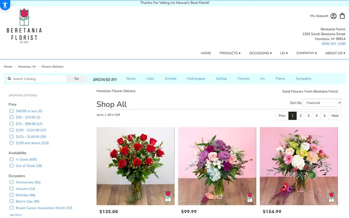 /honolulu-florist-flower-delivery — Beretania Florist