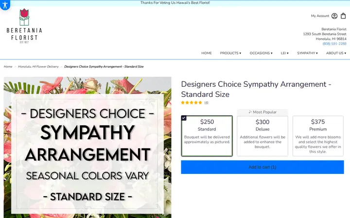 /honolulu-beretania-florist/designers-choice-sympathy-arrangement-standard-size.html — Beretania Florist