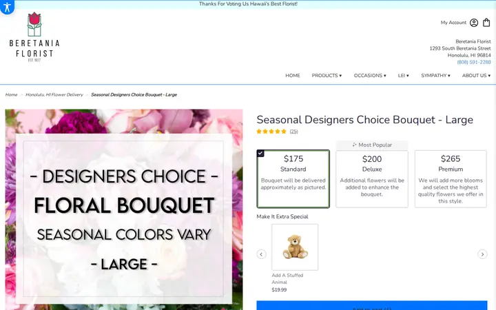 /honolulu-beretania-florist/seasonal-designers-choice-bouquet-large.html — Beretania Florist