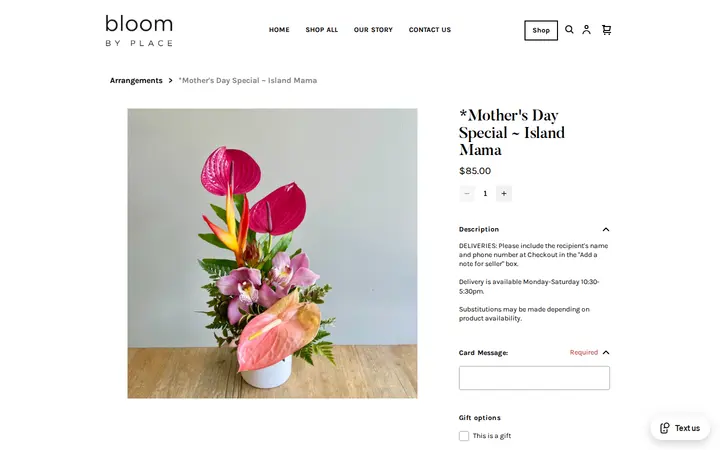 /product/-mother-s-day-special-island-mama/G5B26HVYFGJLVK2KS32W4YY4 — bloom by Place