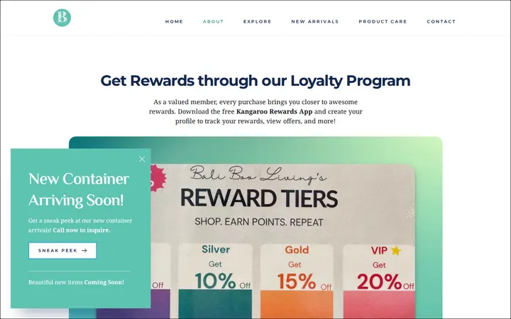/rewards-program — Bali Boo Living