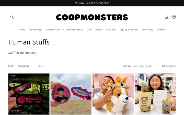 /collections/human-stuffs — Coopmonsters