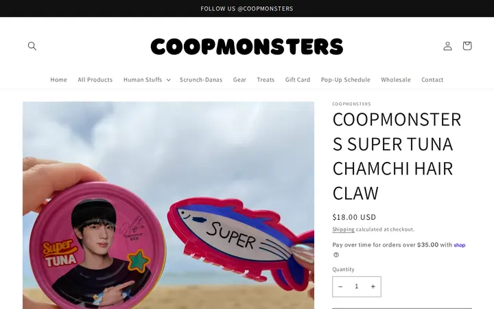 /products/coopmonsters-super-tuna-hair-claw-copy — Coopmonsters