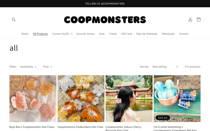 /collections/all — Coopmonsters