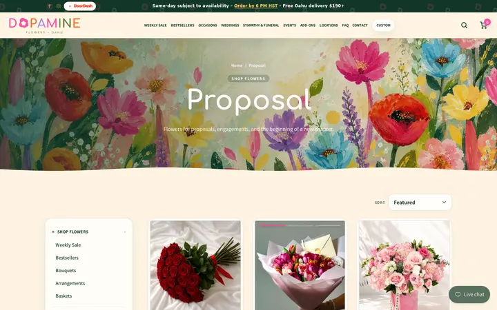 /collections/proposal — Dopamine Flowers - Same-day flowers on Oahu