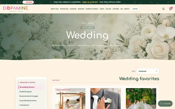 /collections/wedding — Dopamine Flowers - Same-day flowers on Oahu
