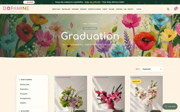 /collections/graduation — Dopamine Flowers - Same-day flowers on Oahu