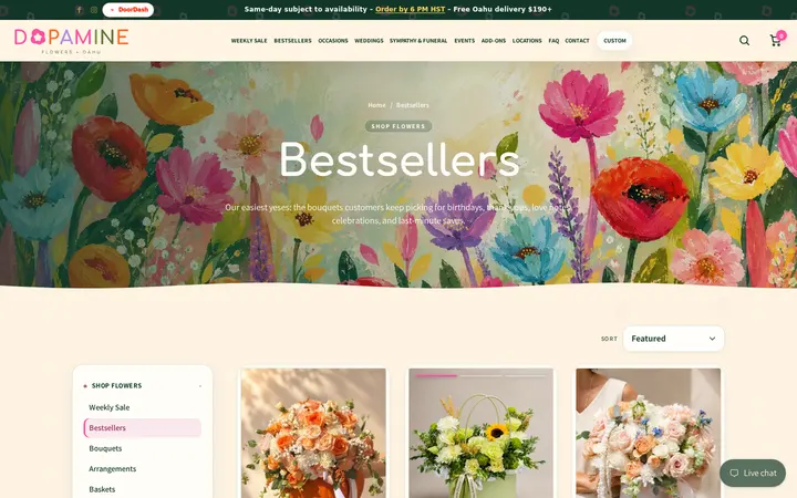 /collections/bestsellers — Dopamine Flowers - Same-day flowers on Oahu