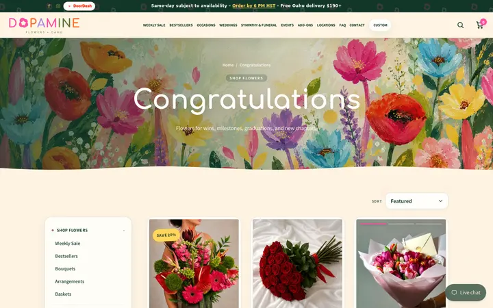 /collections/congratulations — Dopamine Flowers - Same-day flowers on Oahu