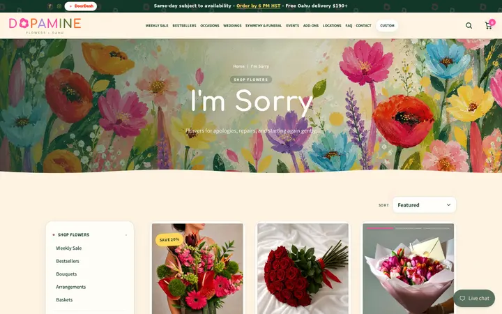 /collections/im-sorry — Dopamine Flowers - Same-day flowers on Oahu
