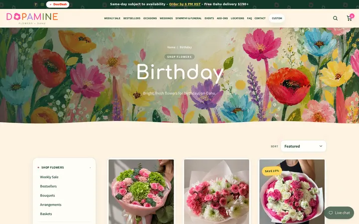 /collections/birthday — Dopamine Flowers - Same-day flowers on Oahu
