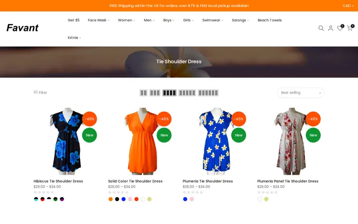 /collections/tie-shoulder-dress — Hawaii Beachwear & Fashion