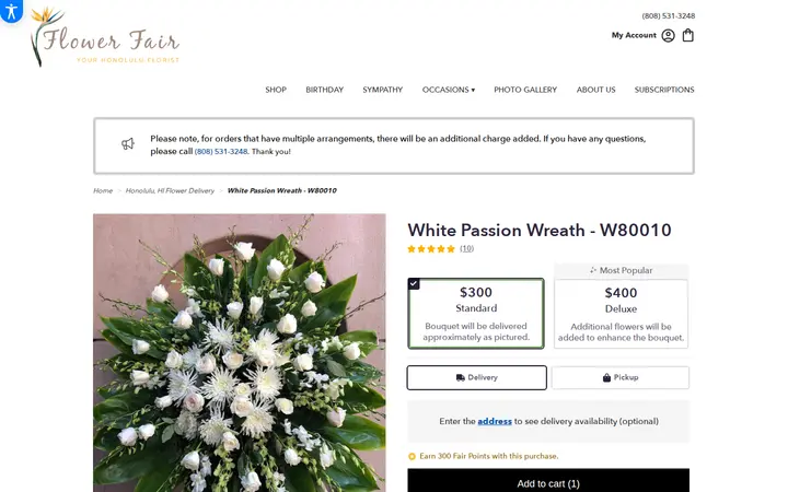 /honolulu-flower-fair/white-passion-wreath-w80010.html — Flower Fair
