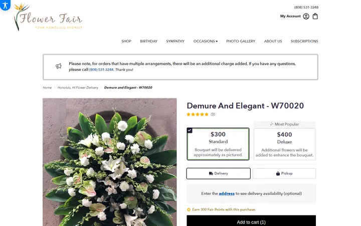 /honolulu-flower-fair/demure-and-elegant-w70020.html — Flower Fair