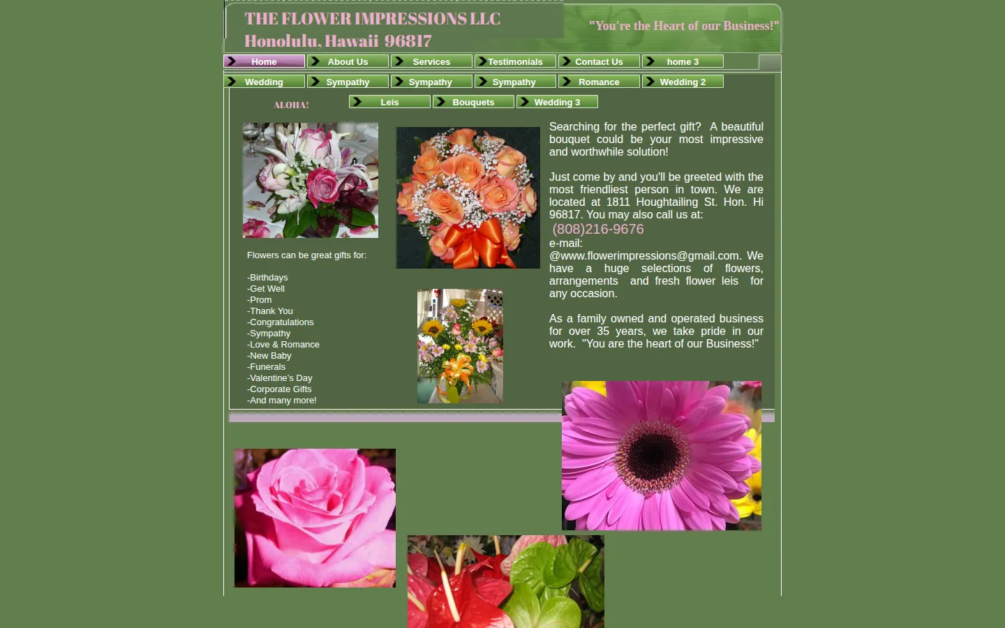 Captured website of The Flower Impressions LLC