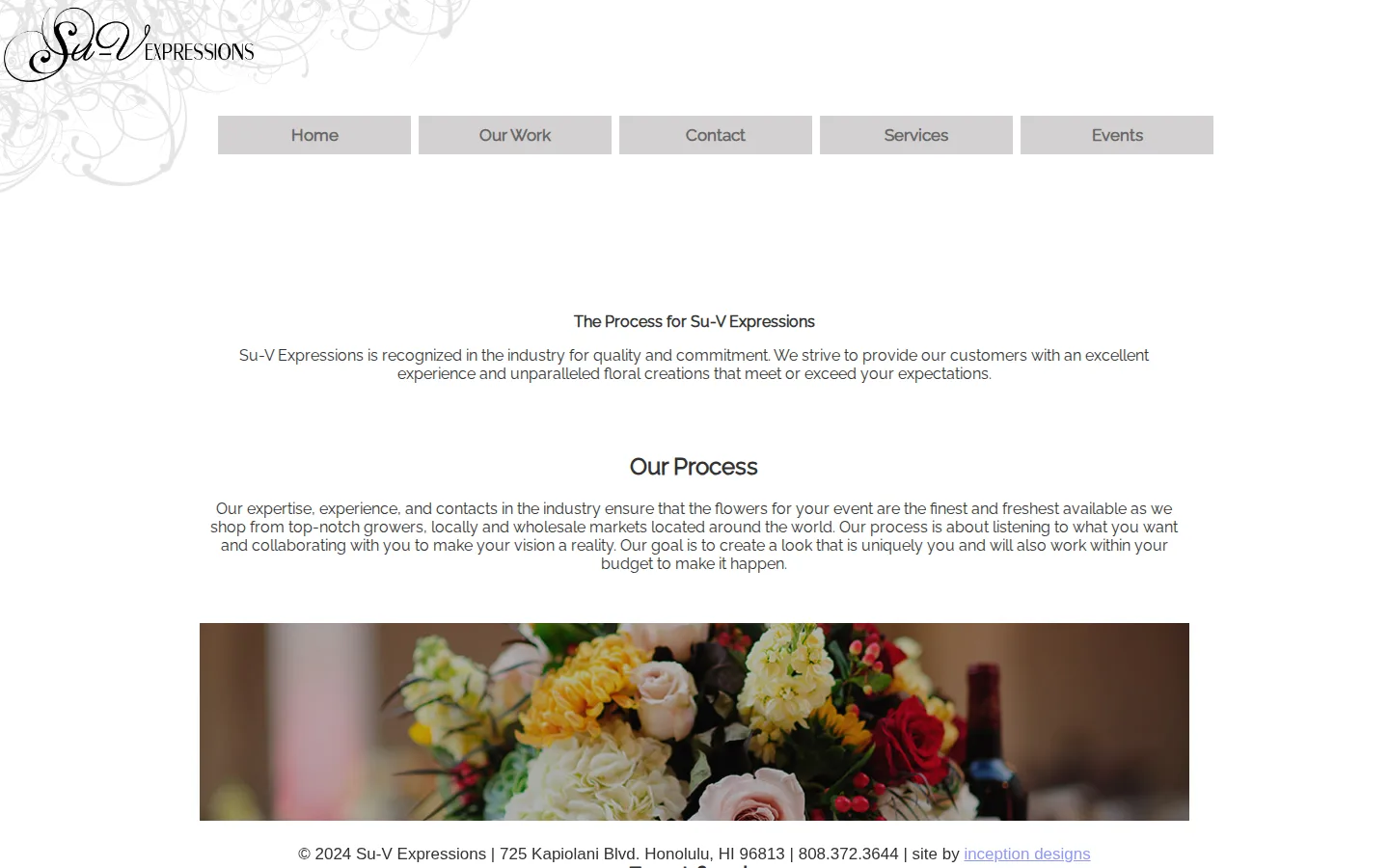 Captured website of Su-V Expressions