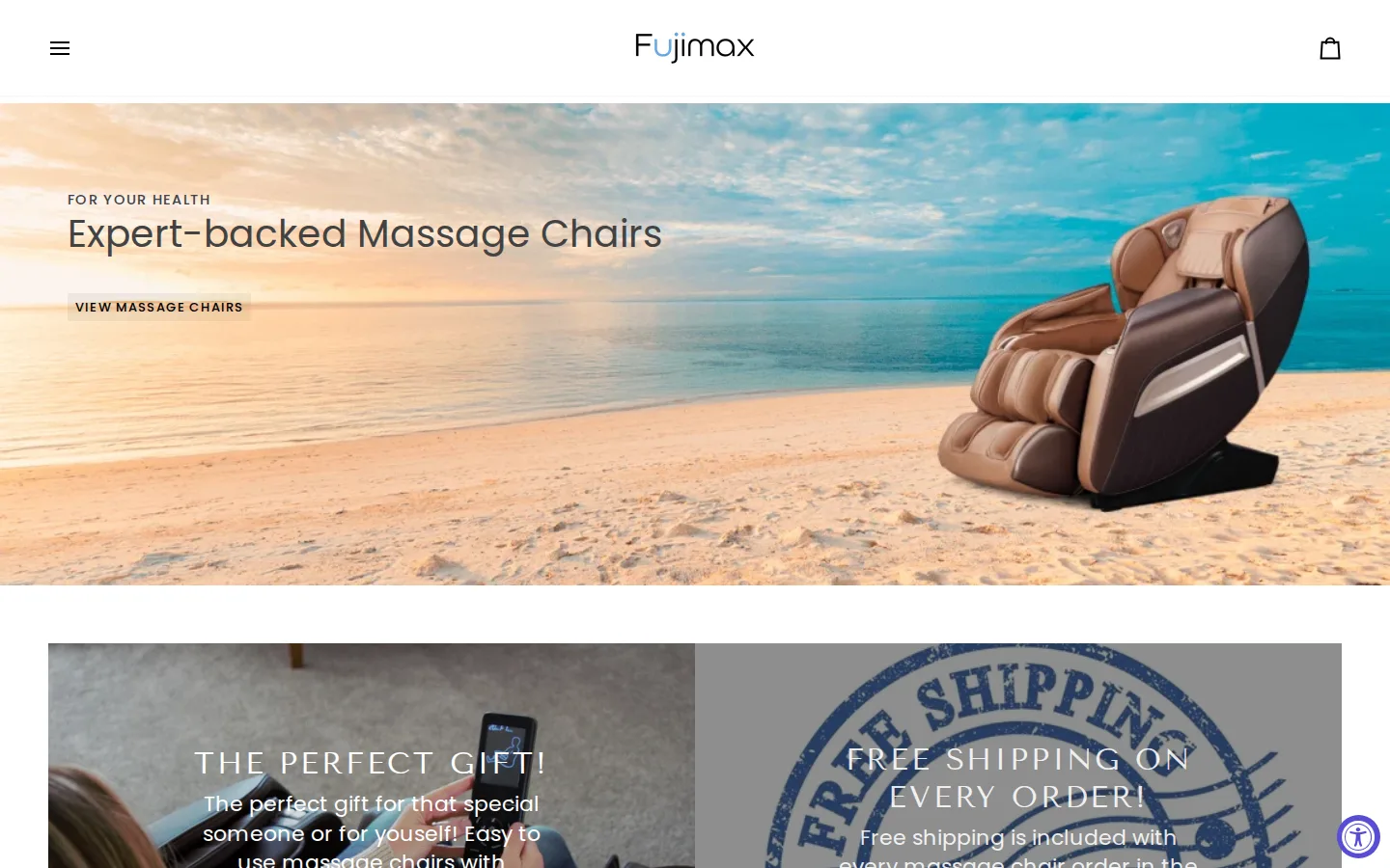 Captured website of TKWORLD Massage Chair Company