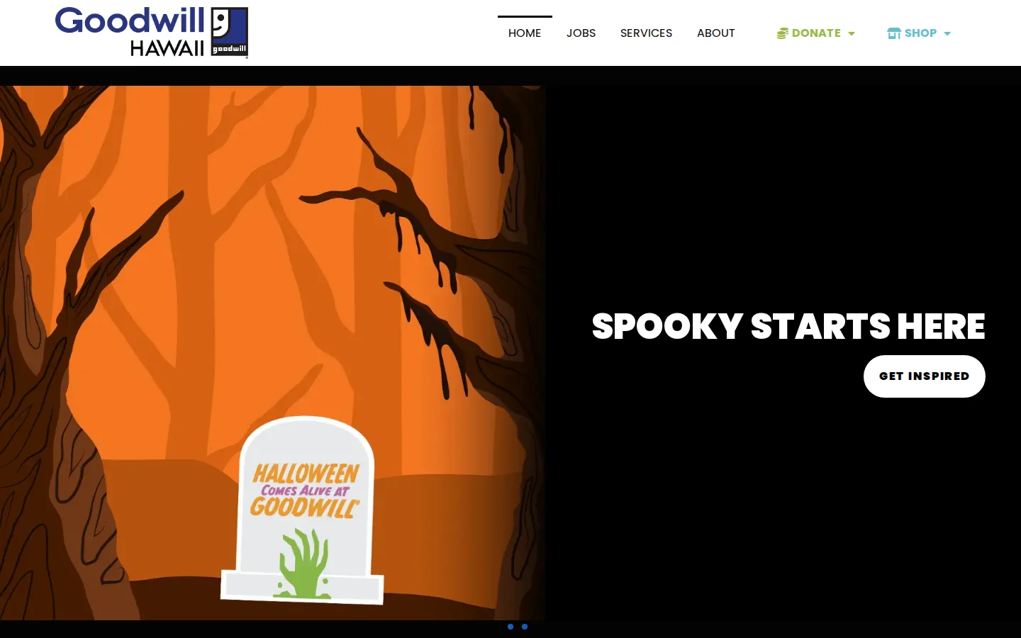 Captured website of Goodwill Store and Donation Center