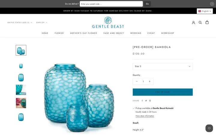 /products/pre-order-bambola-m-new-collection-2022 — Gentle Beast Flower