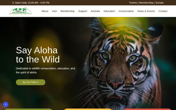 Website of Honolulu Zoo Gift Shop