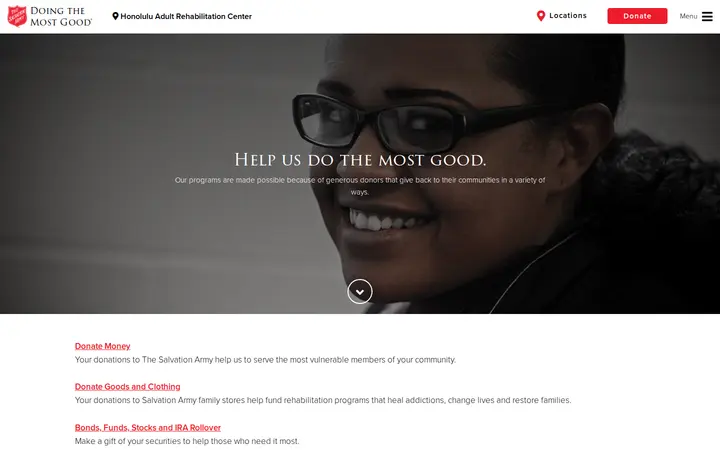 /honolulu_adult_rehabilitation_center/ways-to-give — The Salvation Army Thrift Store & Donation Center