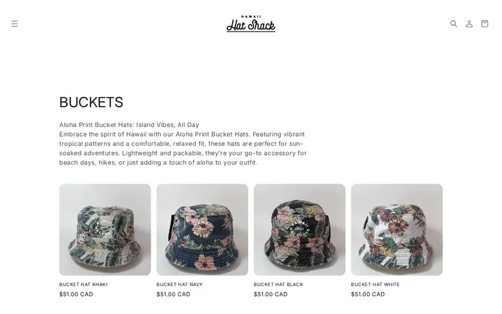 /collections/buckets — Hawaii Hat Shack