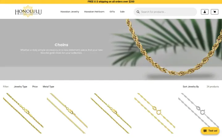 /Hawaiian-Jewelry/chains — Honolulu Jewelry Company