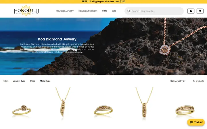 /Hawaiian-Jewelry/koa-diamond-jewelry — Honolulu Jewelry Company