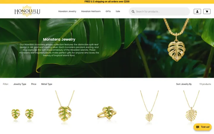 /Hawaiian-Jewelry/monstera-jewelry — Honolulu Jewelry Company