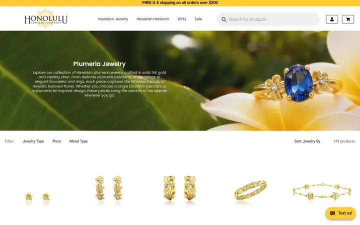 /Hawaiian-Jewelry/plumeria-jewelry — Honolulu Jewelry Company