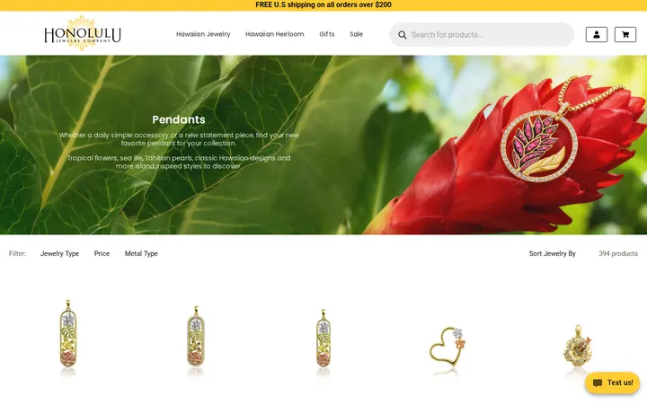 /Hawaiian-Jewelry/jewelry-type/pendants — Honolulu Jewelry Company