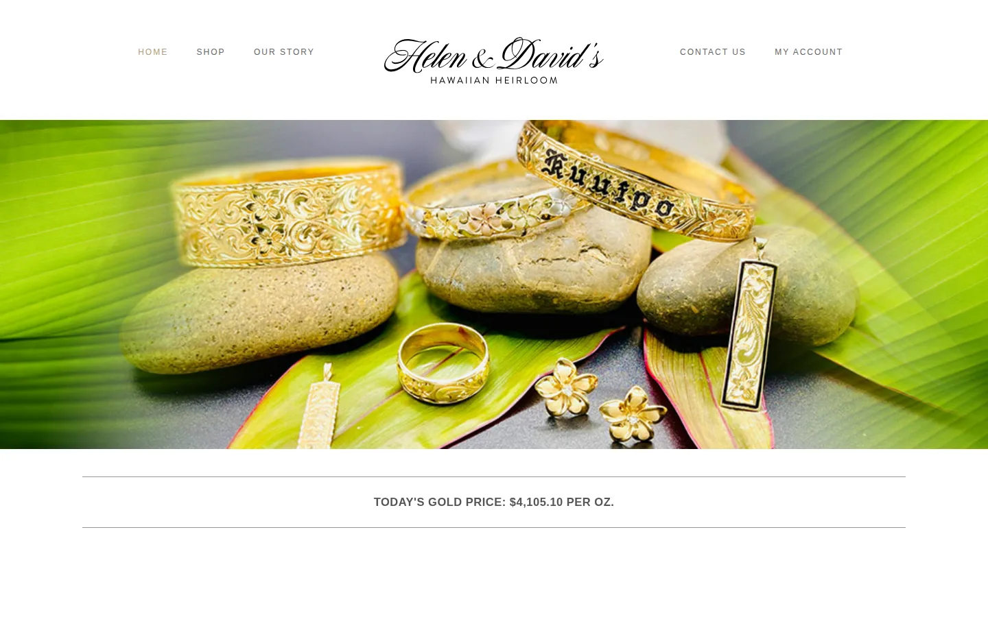Captured website of Helen & David Gifts Jewelry