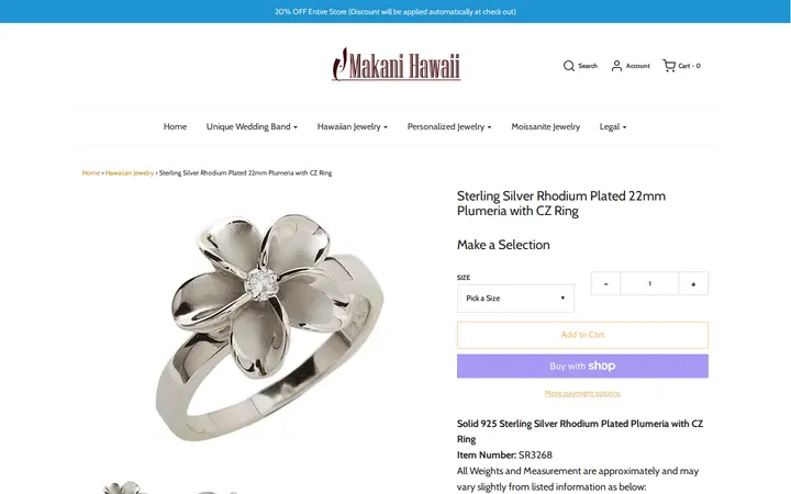 /collections/hawaiian-jewelry/products/sr3268 — Makani Hawaii Jewelry & Watch Company