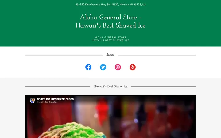 Homepage — Aloha General Store