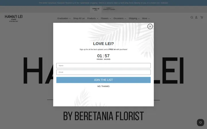 /collections/egift-cards — Hawaii Lei Stand