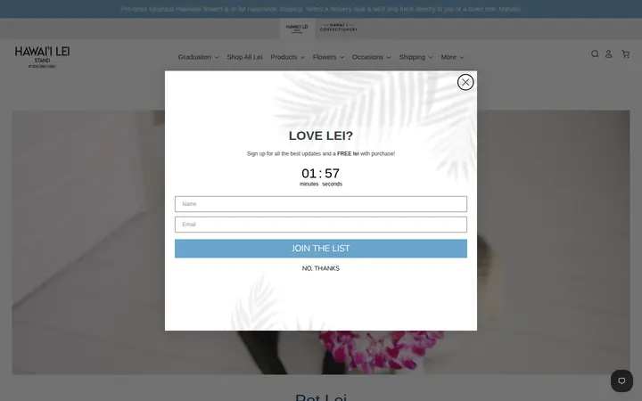 /collections/pet-lei-dogs-cats — Hawaii Lei Stand