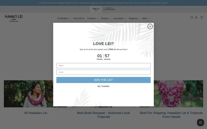 /collections — Hawaii Lei Stand
