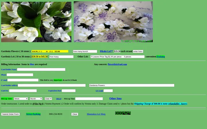 /gardeniaflowers.htm — Maunakea Street Florist